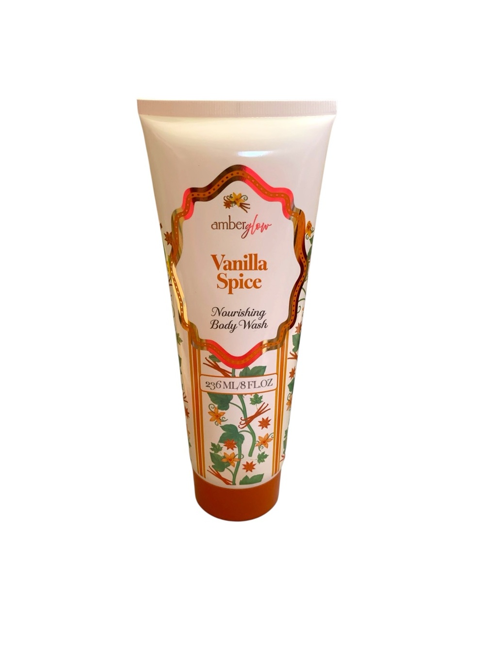 New Amber Glow Vanilla Spice Nourishing Body Wash 8oz Tube